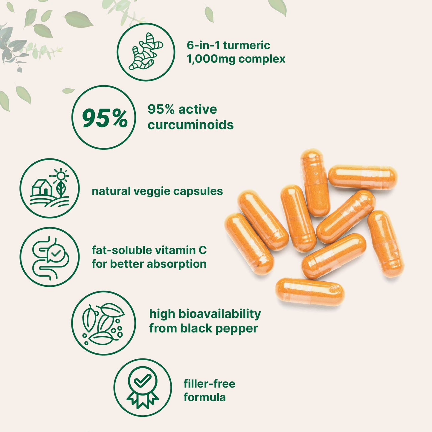 Anti-Inflammatory Turmeric Curcumin - 120 Capsules