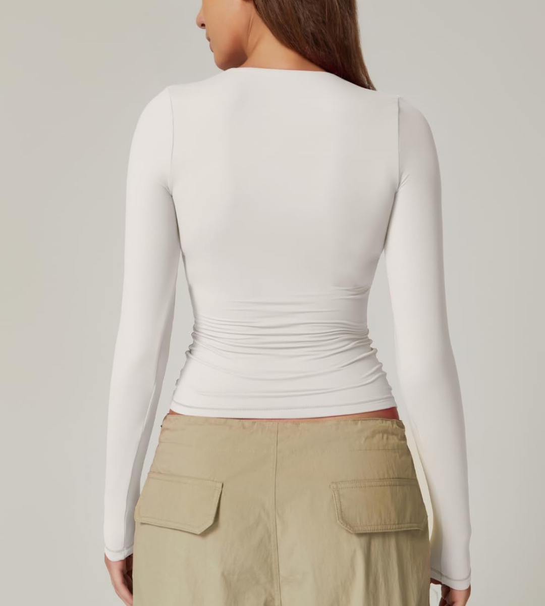 Double-Lined Long-Sleeve Contour Top